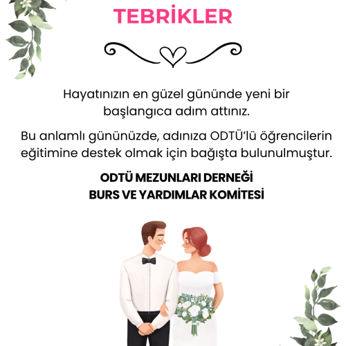 Evlilik Tebrik Kartı