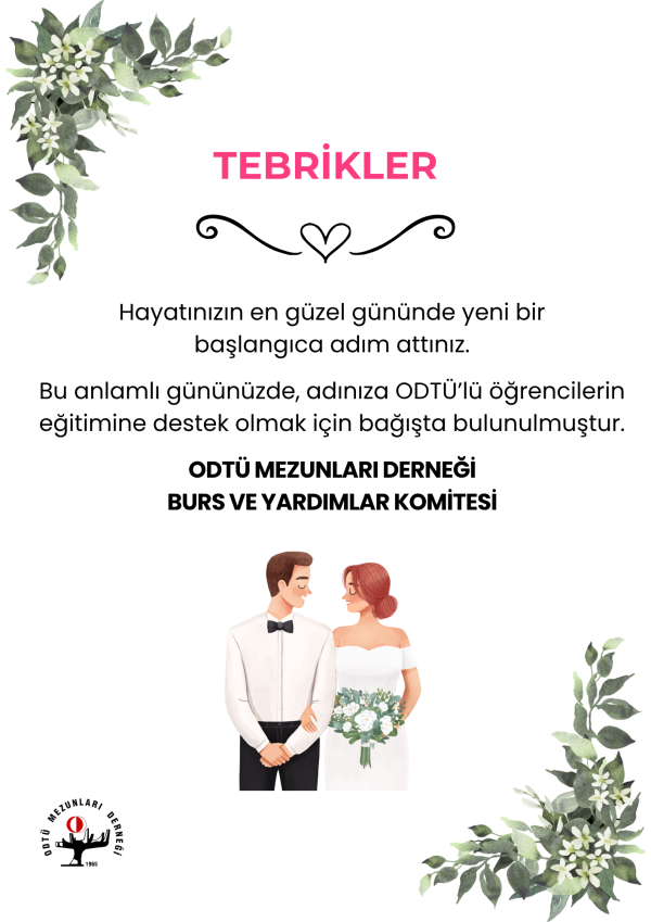 Evlilik Tebrik Kartı