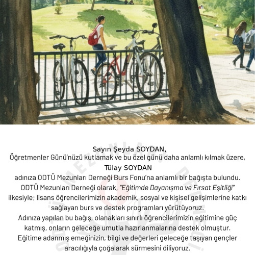 Öğretmenler Günü E-Kartı