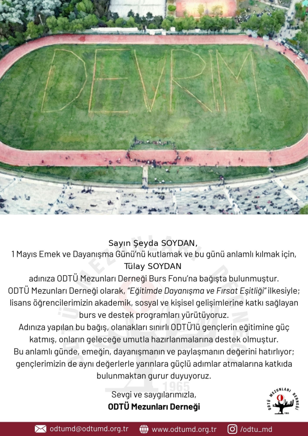 1 Mayıs E-Kartı