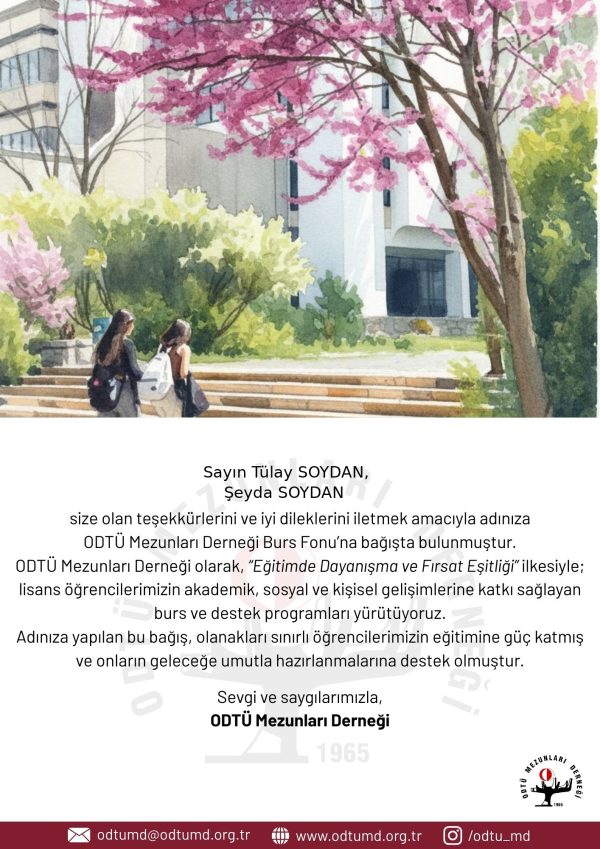 Teşekkür E-Kartı